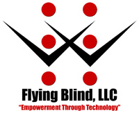 Flying Blind, LLC Logo. Empowerment Through Technology.
