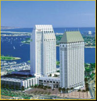 Photo of of the beautiful Manchester Grand Hyatt Hotel in San Diego